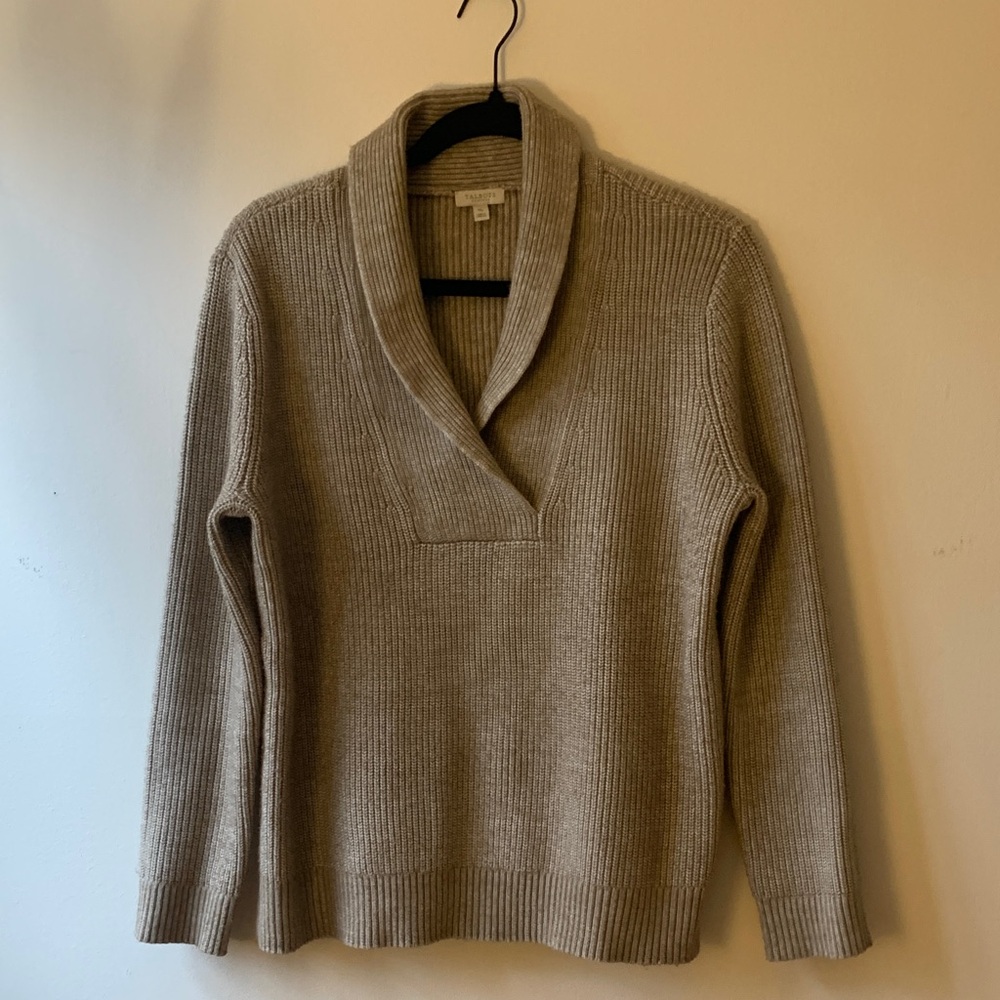 Talbots Women's Cowl Neck Sweater - Tan